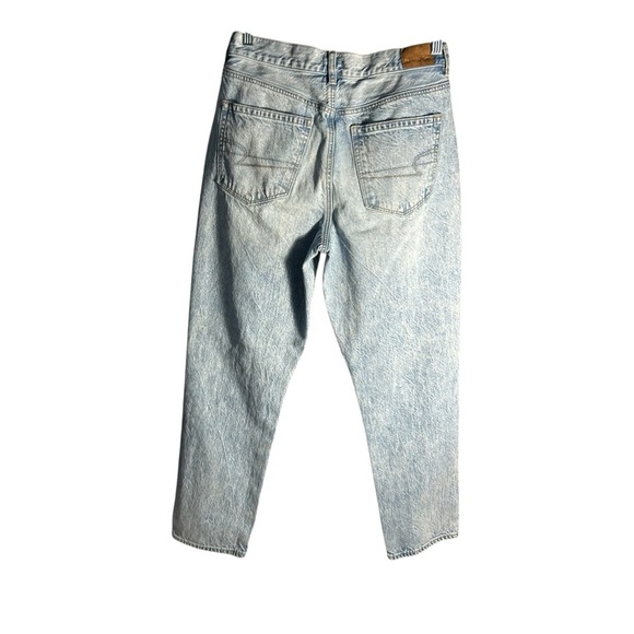 American Eagle Busted Knee High Waist Straight Leg Ankle Jeans Sz 6 - Picture 5 of 16